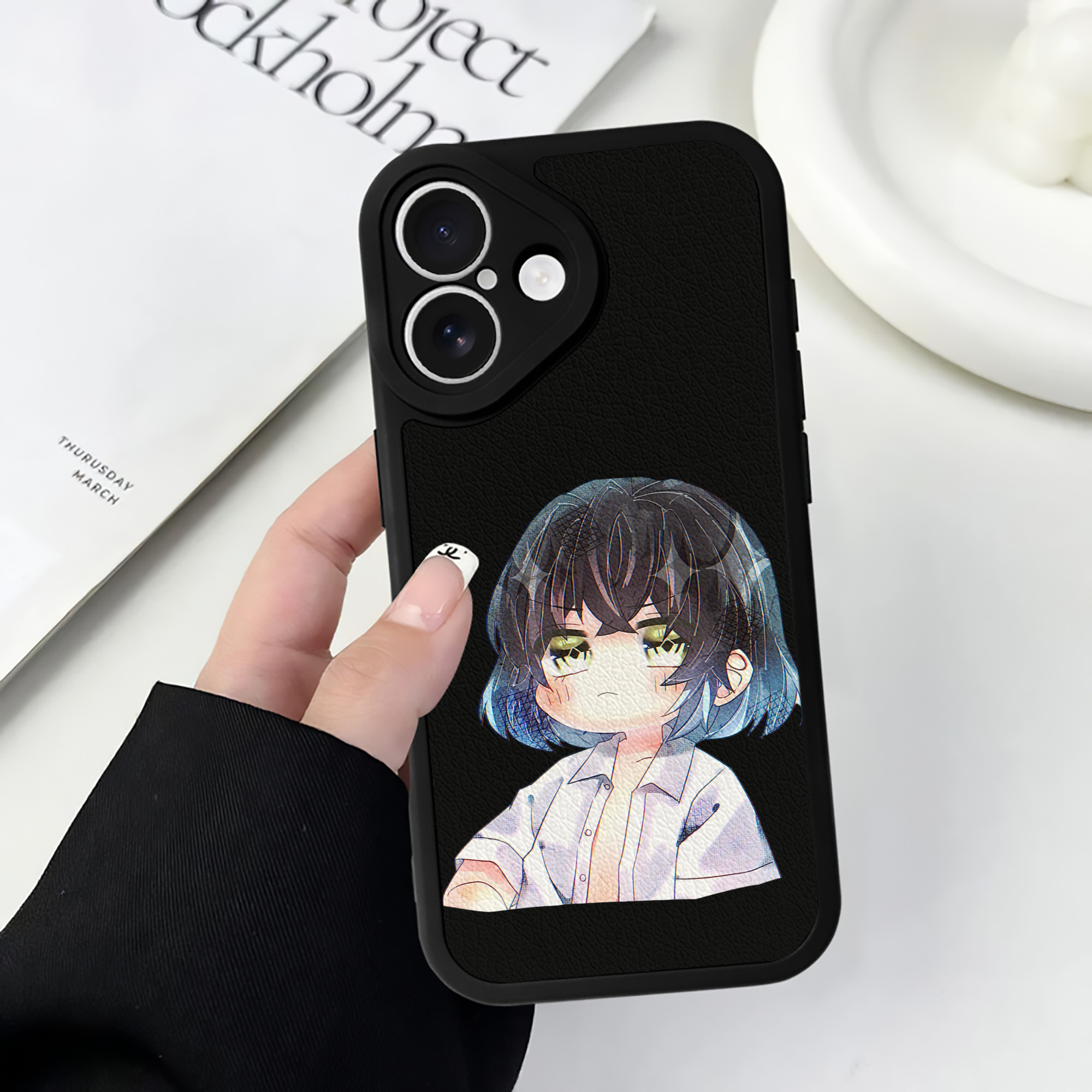 （画像用） 鬼滅の刃（きめつのやいば）嘴平 伊之助／はしびら いのすけ Hashibira Inosuke 【iPhone 16シリーズ対応】シリコンスマホケース（レザー調） 材質：シリコン